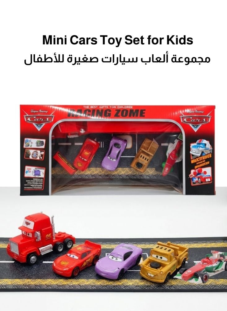 بريميم مجموعة سيارات سباق السيارات للأطفال - سيارات ماكوين مصبوبة مع صندوق عرض - Image 1